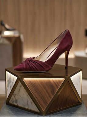 Marc Fisher Suede Burgundy Vima Pointed-Toe Pumps - Size 9